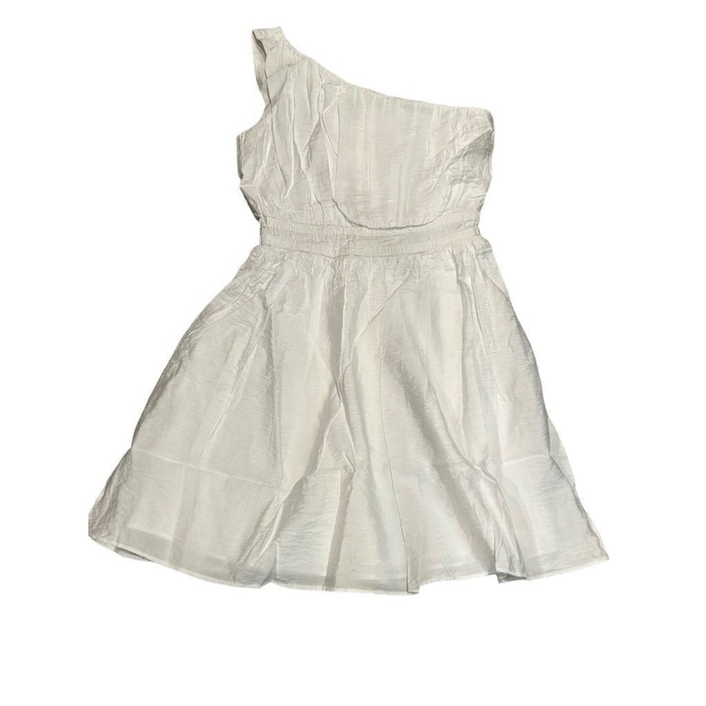 French Connection White One Shoulder Summer Dress Size 0 - Picture 2 of 11